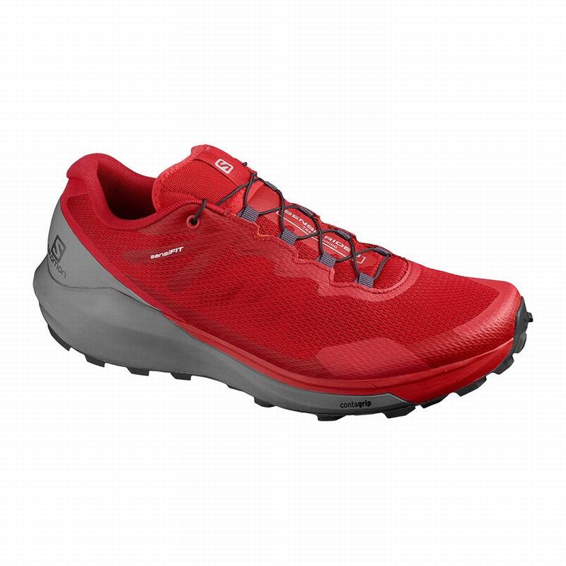 Chaussure Running Salomon Homme Rouge - Salomon SENSE RIDE 3 - France (3259-CXHNL)